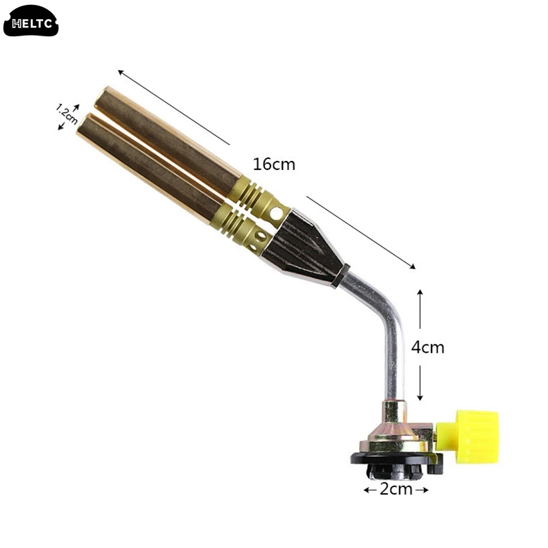 80 г/ч, двойная трубка для сварки фонарь, газовая лампа, Бутановая горелка, для улицы, кемпинга, барбекю, огнемет, инструмент для гриля