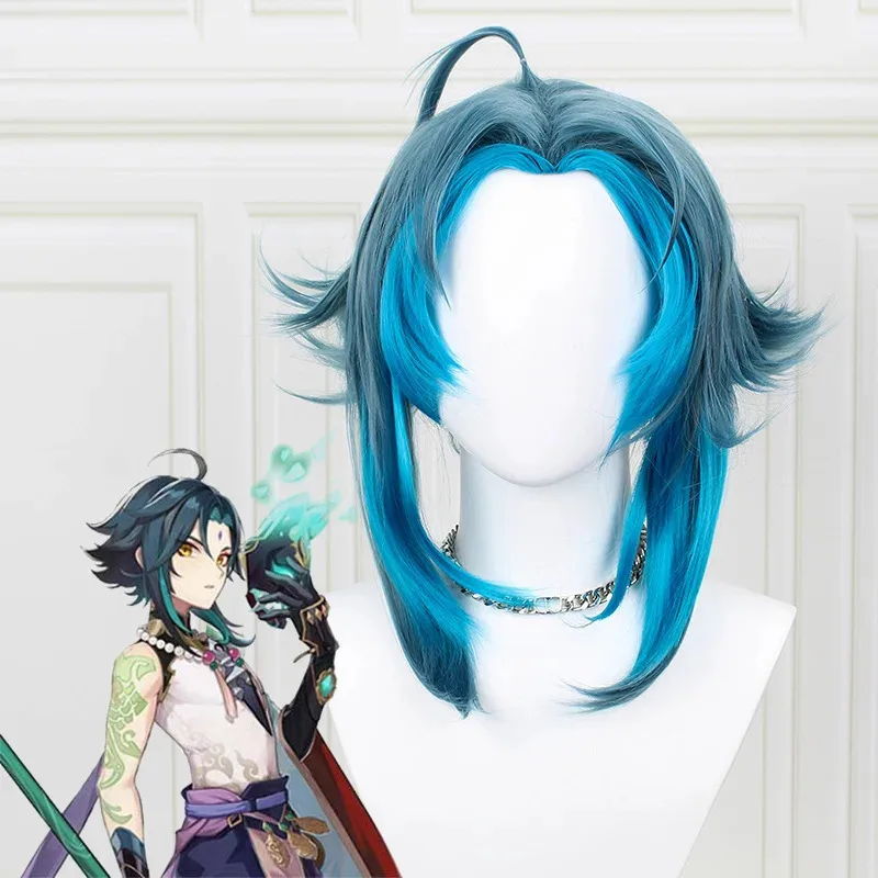 

Original God Protection Night Fork Two Colors Hairline Raised Cosplay Wig Rose Net