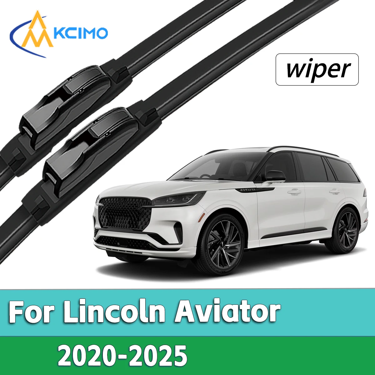 

Vehicle Front Wiper Blades For Lincoln Aviator 2020-2025 Front Windshield Wiper Soft Rubber Frameless