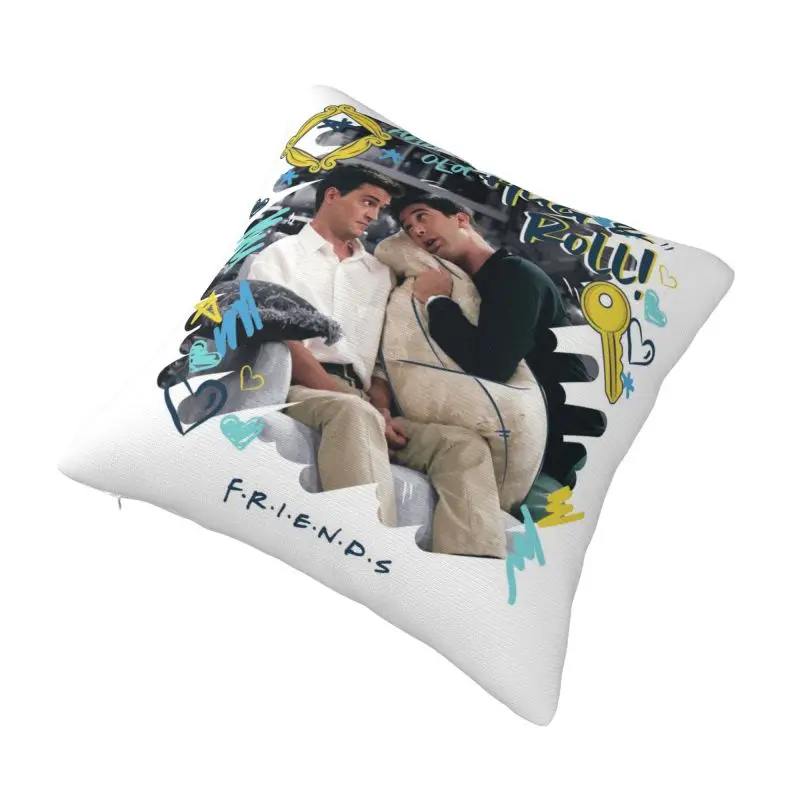 Custom Fashion Friends Hug And Roll Cushion Covers 40x40cm Soft Throw Pillow for Car Square Pillowcase