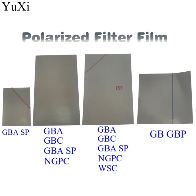 1 szt. Folia filtrująca polaryzacją do Advance GBA SP GB DMG GBP GBA GBC NGP WSC, modyfikacja ekranu podświetlanego, część polaryzująca