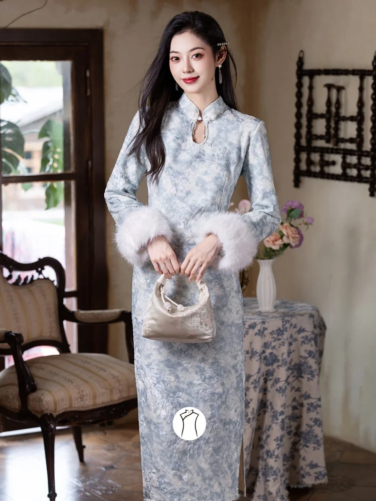 

Новое зимнее пальто Ele Thiened: сексуальный дизайн с акцентом на талии, длинный рукав, цветочный узор, высокое качество, для повседневной носки