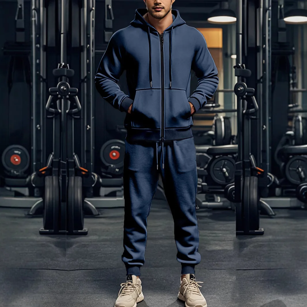 Elite Comfort 2025 Winter Men Running Sets Jogging Outfits Windproof Training Gear For Plus Size Men Outdoor Fitness Activities
