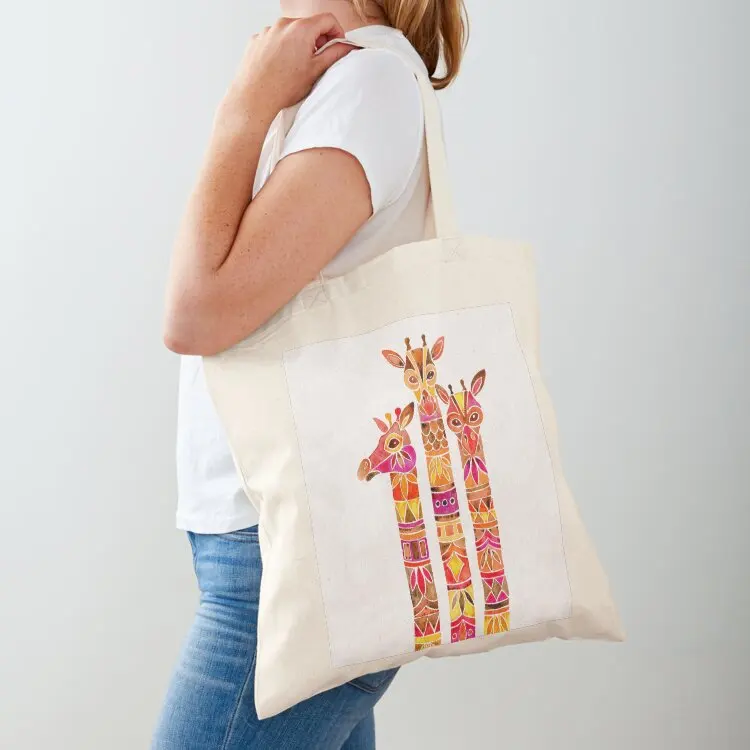 

Giraffes a Fiery Palette Tote Bag reusable grocery bags cloth bag woman tote bag canvas Canvas