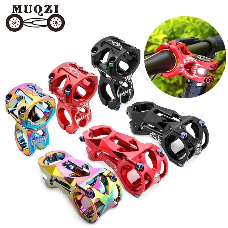 MUQZI MTB Stem CNC 50mm 0 Degree 70mm -17 Degree Stem For 31.8mm 35mm Bicycle Handlebar