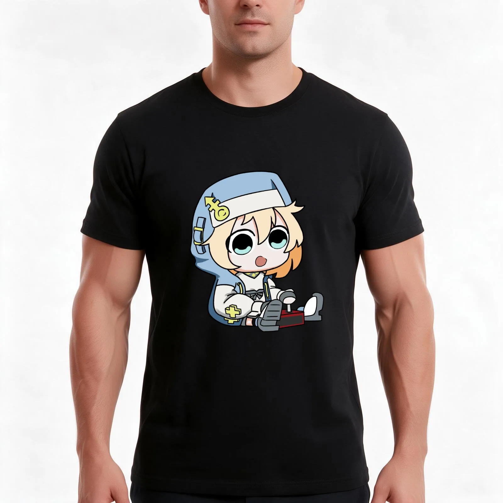 Bridget Gaming T-Shirt, Summer Casual Cotton Tee, Oversized Streetwear Tops, Vintage Graphic Print, Loose Fit Short Sleeve