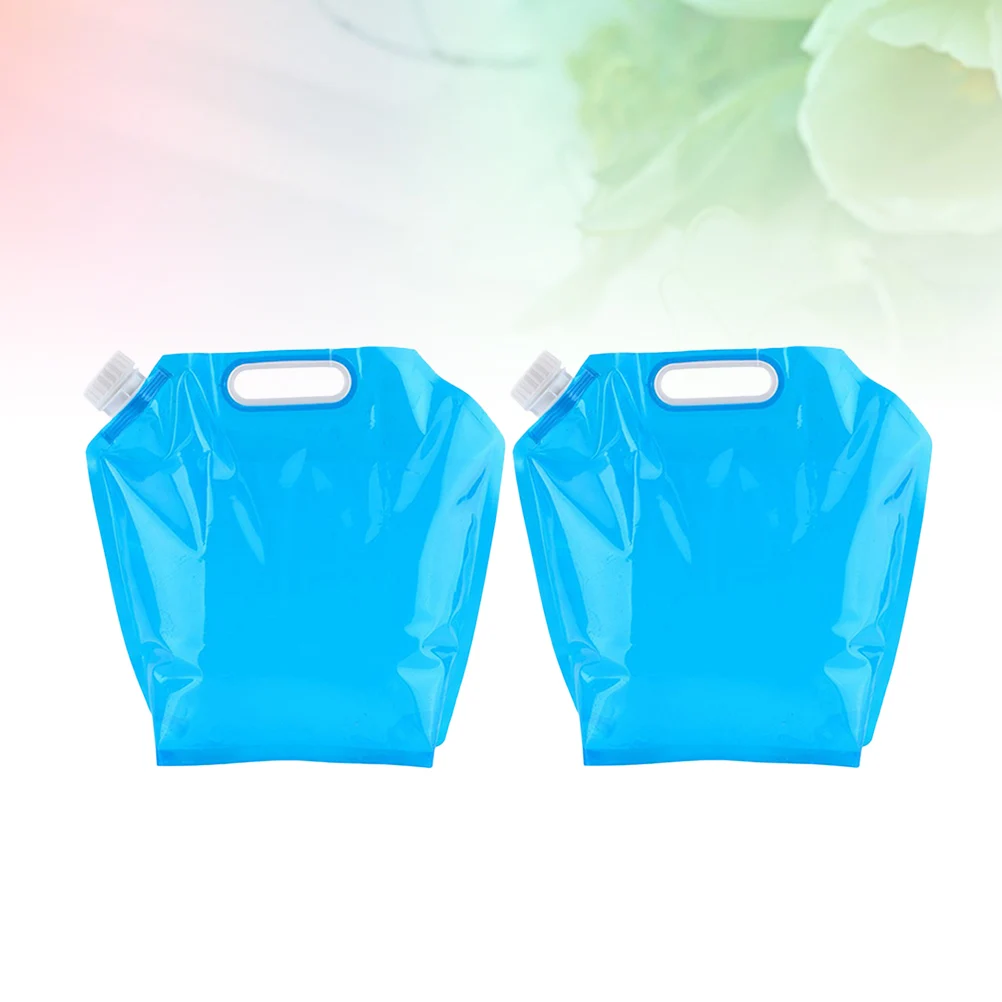 

2 Pcs Portable Hand-held Water Bag Emergency Carrier Storage Camping Collapsible Drinking Container Large Capacity
