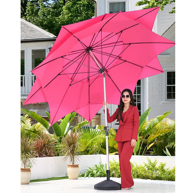 Modern 4x4 Outdoor Parasol Ombrelloni Da Giardino Garden Umbrella for Courtyard Beach Pool Commercial Sea Umbrellas for Bars