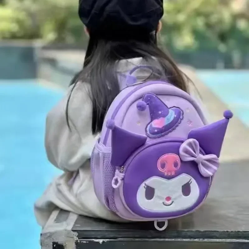 

Children's Kuromi Kindergarten Schoolbag Girl Baby Kawai Small Backpack Lightweight Anti-loss Children Large-capacity Backpack