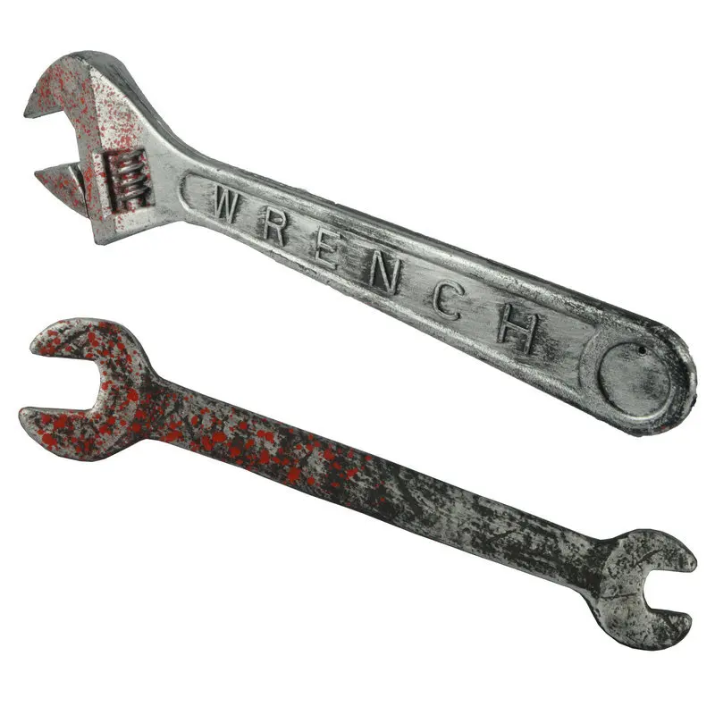 Halloween Plastic Bloody Wrench Supplies Zombie Simulation Props Weapons