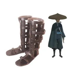 Blue Eye Samurai Mizu Cosplay Boots Leather Sandals Custom Made