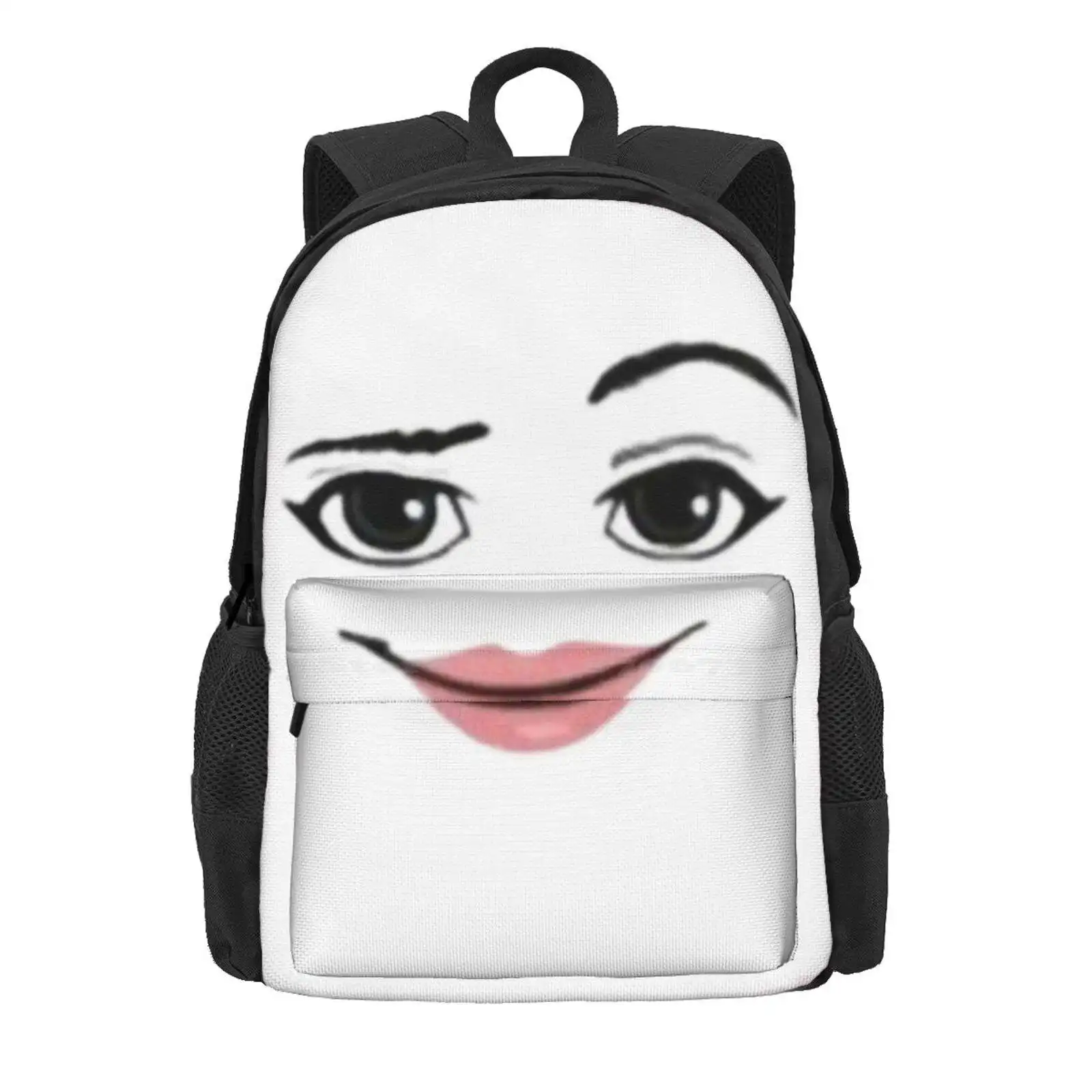 Susssy Hot Sale Schoolbag Backpack Fashion Bags Funny Man Face Face Gaming Kids Gamer Noob Bloxburg Girl Video Game Meme Art