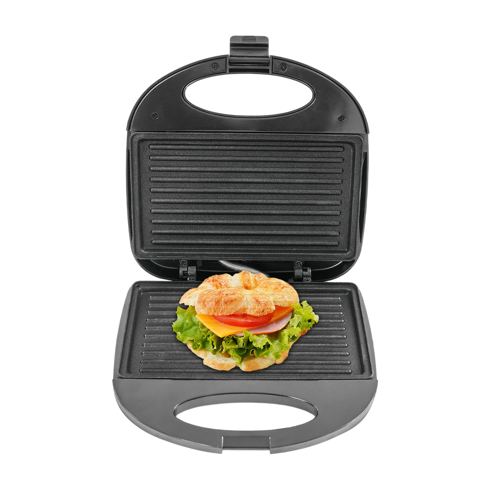 Sandwich Maker, Waffle Pan 900W Kitchen Breakfast Maker Nonstick Double-Sided Heating Removable Plates 23x23x7cm