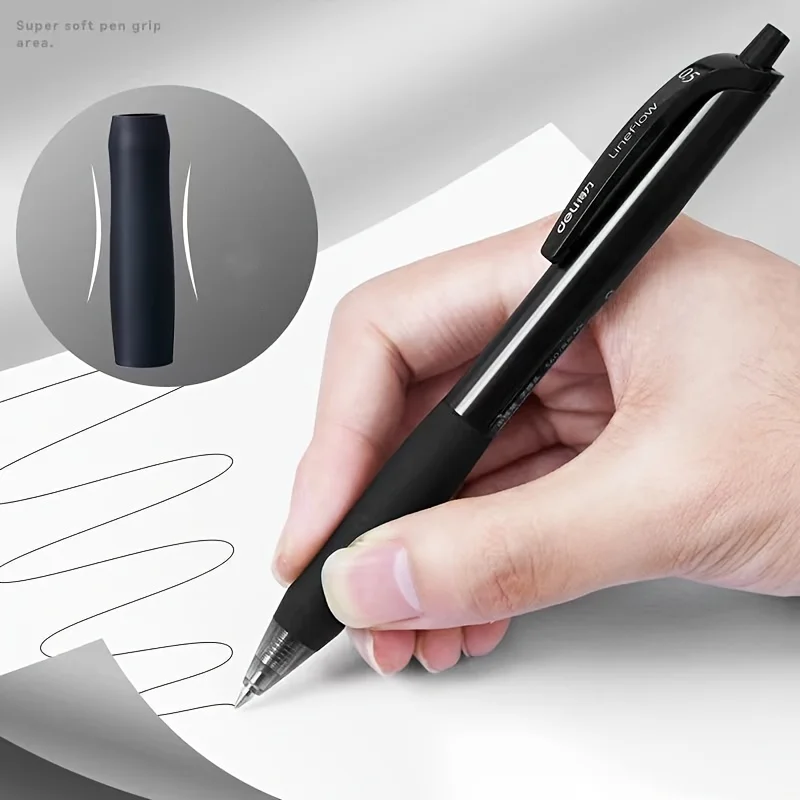 Large Capacity Simple Gel Ink Pen Office School Smooth Wirting Gel Pens Black Blue Red Color Soft Grip Witing Tools Stationery