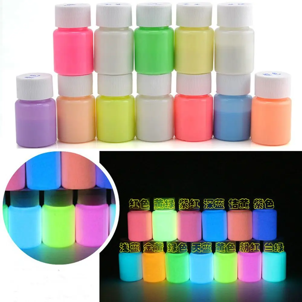 20G Nieuwe Gloed In De Donkere Acryl Lichtgevende Verf Helder Pigment Feestdecoratie Diy Craft Body Art Accessoires