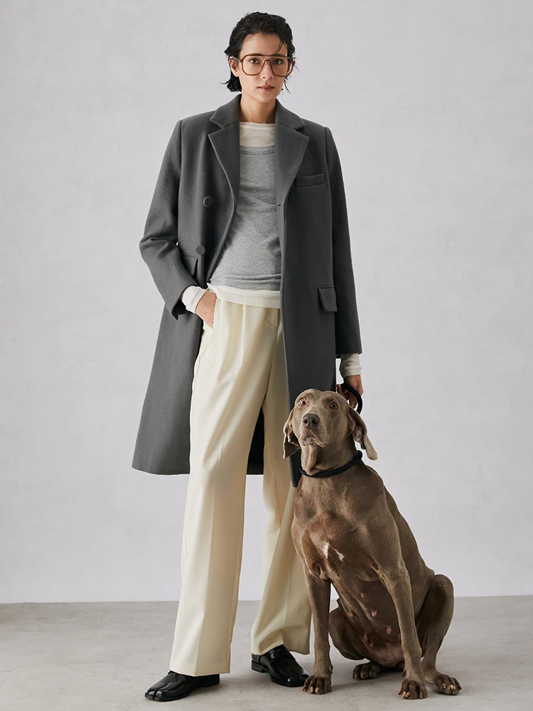 

Широкие брюки BONUET из чистой шерсти, прямого кроя, повседневные, женские, осенне-зимние, с высокой талией, длинные, класса люкс, матовые, высококачественные...