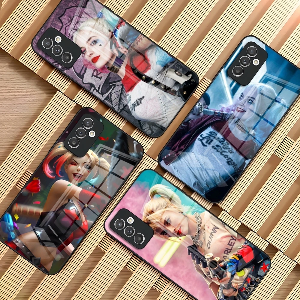 H-Harleys Q-Quinns Pretty Phone Case For Samsung S20 S30 S21 S32 S23 S24 S9 S10E Note 20 10 Pro Ultra Plus Glass Cover