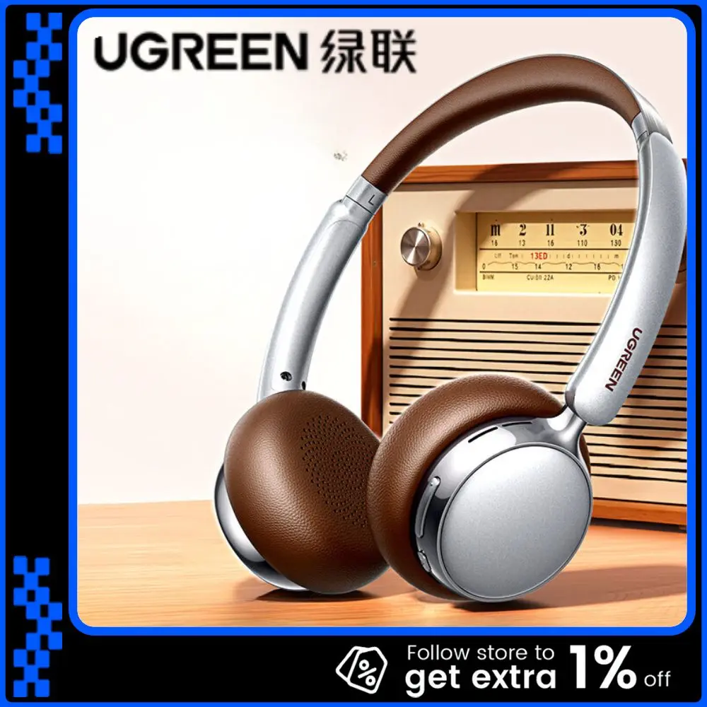 

UGREEN Retro3 ANC Wireless Headphones HIFI Retro Active Noise Cancelling Bluetooth Headset Simultaneous interpretation Headphone