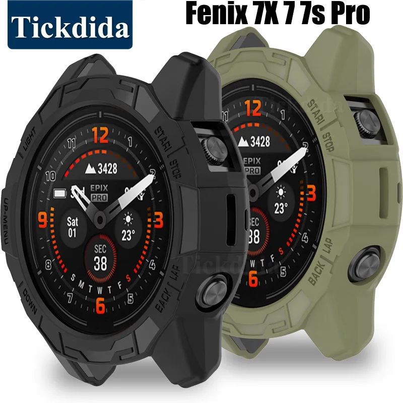 TPU Case for Garmin Fenix 7X Pro Fenix 7s Pro Tactix 7 Soft Silicone Case for Garmin Fenix 7 Protective Cover Shell Accessories