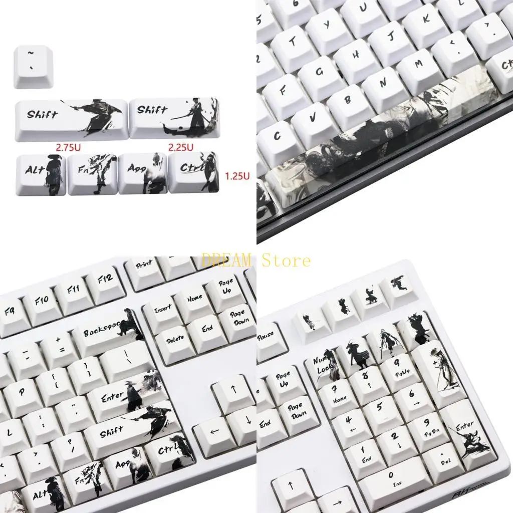 

71-Key Knight Errant Keycaps for GH60-GK61 GK64 dz60, 128 PBT Keycaps Set Cherry-Profile for 60 64 96 104 108 Keypads best sale