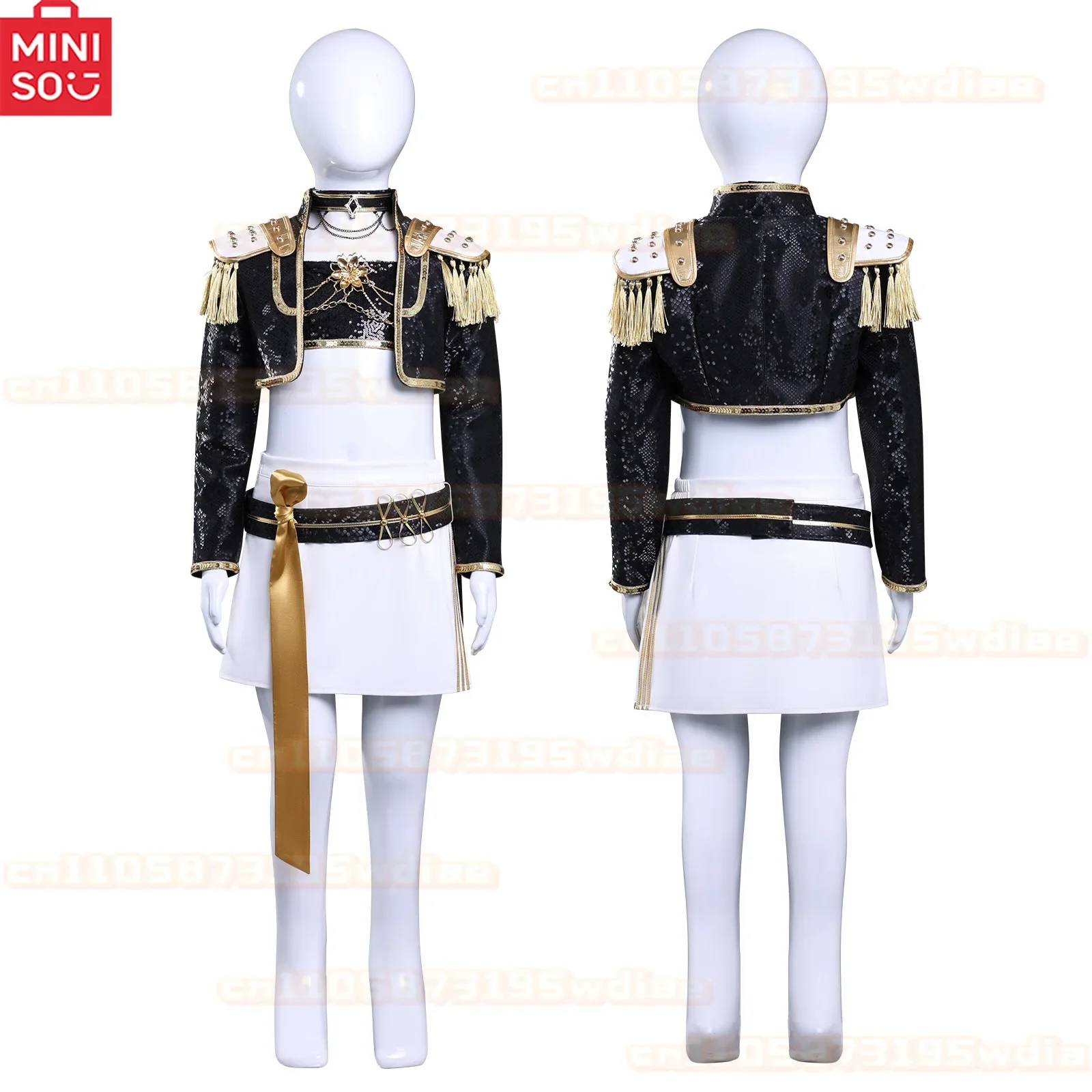 MINISO 2025 キッズ Kpop デーモンハンターズ コスチューム ドレス MIRA ZOEY KIDS ハロウィンコスチューム 女性 Kpop デーモンハンターズ ルミ キッズ コスプレ