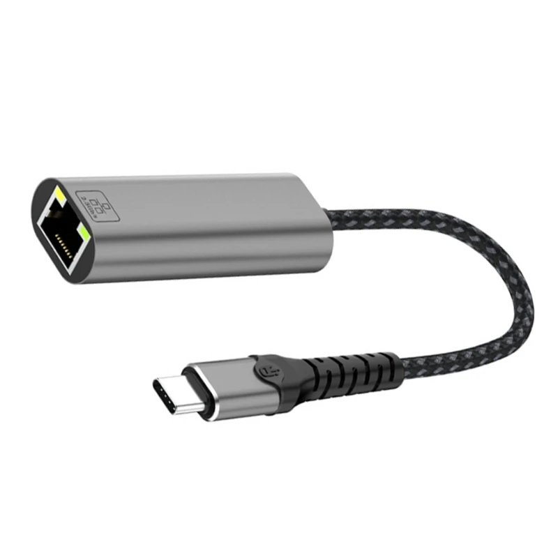 Adaptor Ethernet, USB ke RJ45 1000Mbps Gigabit LAN Adapter untuk Laptop 601F