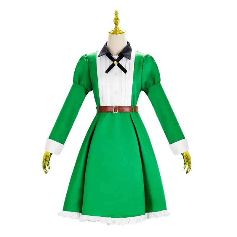 Anime Invented Inference Iwanaga Kotoko Cosplay Costume Women Green Princess Dress Hat Belt Uniform Suit Halloween Party Clothes