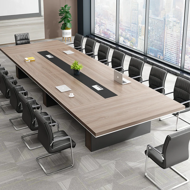 

Modern Simple Large Conference Table With Chair Combination Rectangular Long Training Negotiation Table Conference Room