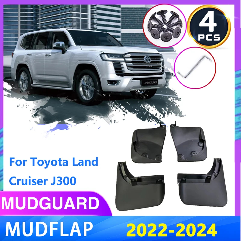 

Car Mudguards Fit For Toyota Land Cruiser J300 LC 300 ZX 2022 2023 2024 Mudflap Fender Mud Flaps Guard Splash Auto Accessories