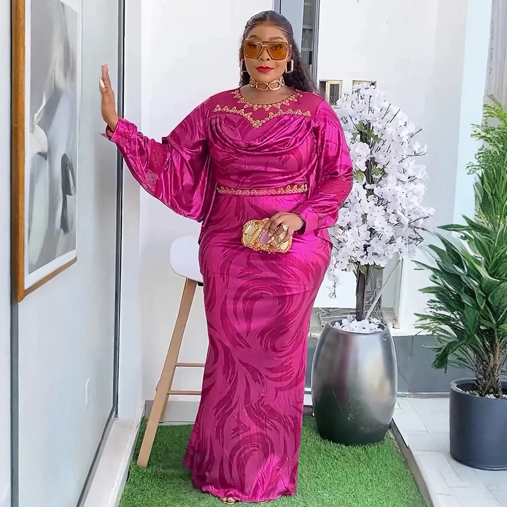 

African Dresses for Women 2025 Dashiki Ankara Outfits Robe Elegant Africa Clothing Plus Size Turkey Wedding Party Long Dress