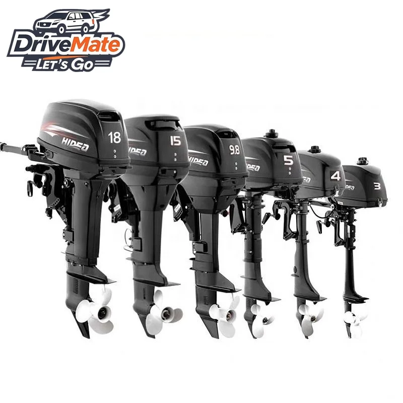 

HIDEA 9,8 л.с. 2-тактные подвесные двигатели с водяным охлаждением, лодочные двигатели с коротким валом, резиновый лодочный мотор, заднее управление, два цилиндра