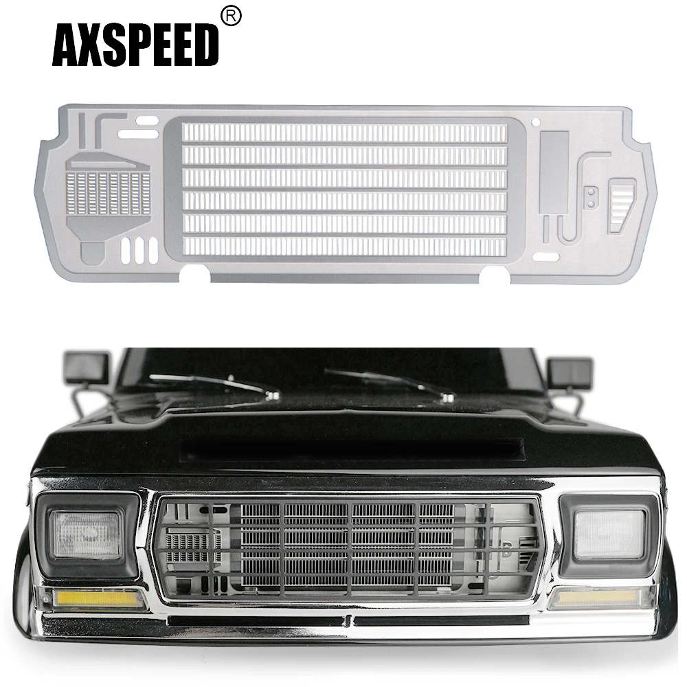 

AXSPEED Stainless Steel Radiator Grill Plate for TRX-4 Early Bronco 1/10 RC Crawler Car Model Decoration Parts Accessories
