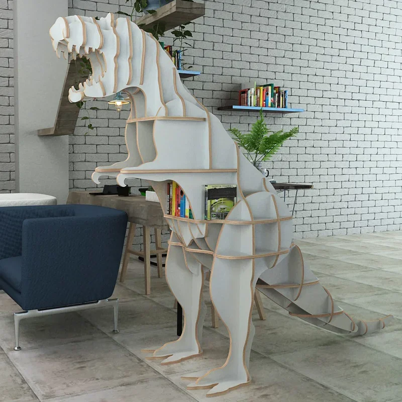 New Large Creative Shop Window Floor Ornaments Animal Modeling Decorative Display Rack Simple Kindergarten Bookshelf Shelving