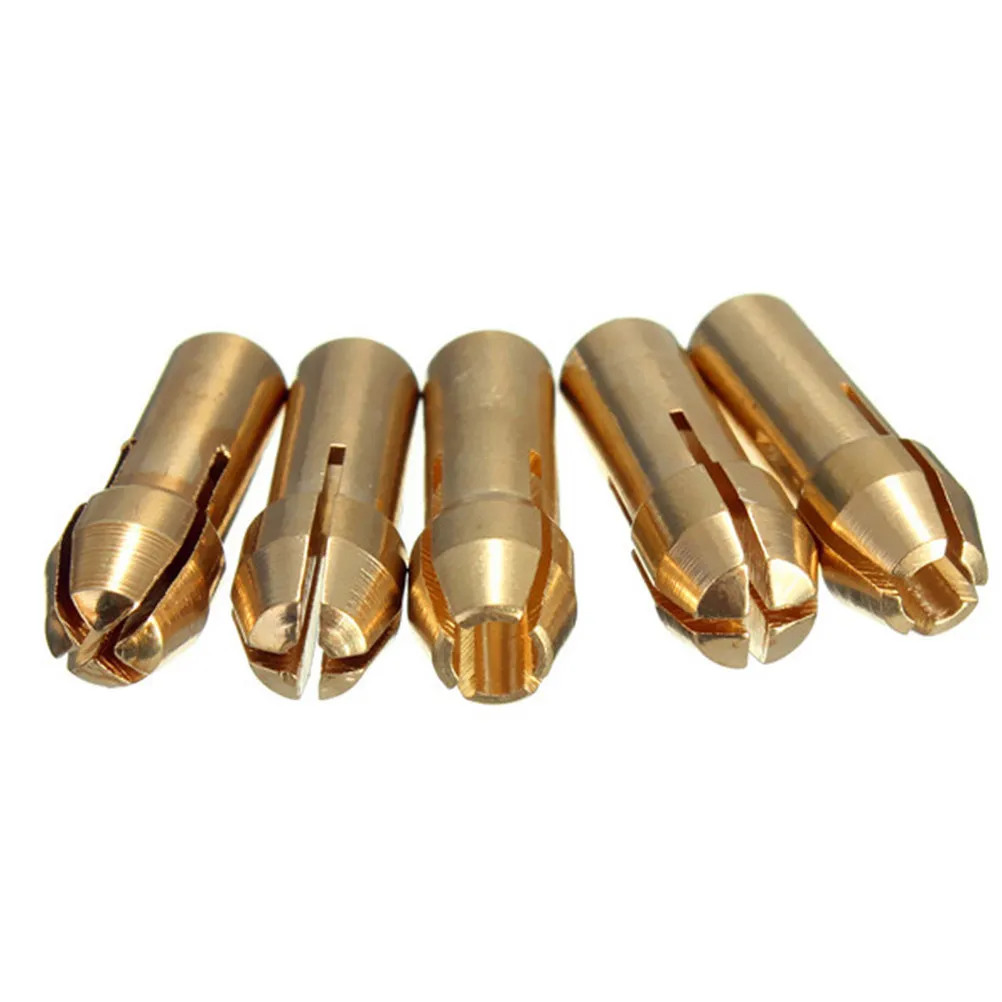 

7Pcs Rotary Tool Collet Set Brass Drill Clip Micro Self-Tightening Chuck for Electric Hand Drills Hobby Home Hardware DIY