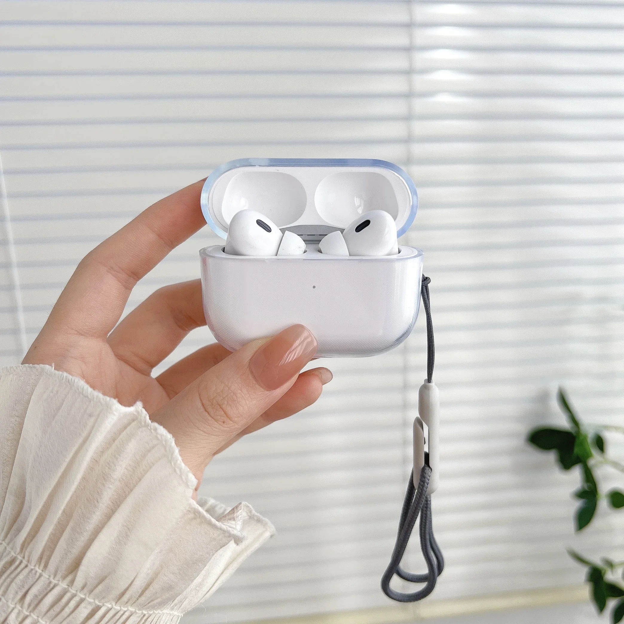 جراب سماعة أذن شفاف لسماعات Airpods ، غطاء واقي ، سيليكون ناعم ، صندوق شحن ، حافظات بحبل ، Apple Airpod ، 4 ، 3 ، 2 ، Pro 2