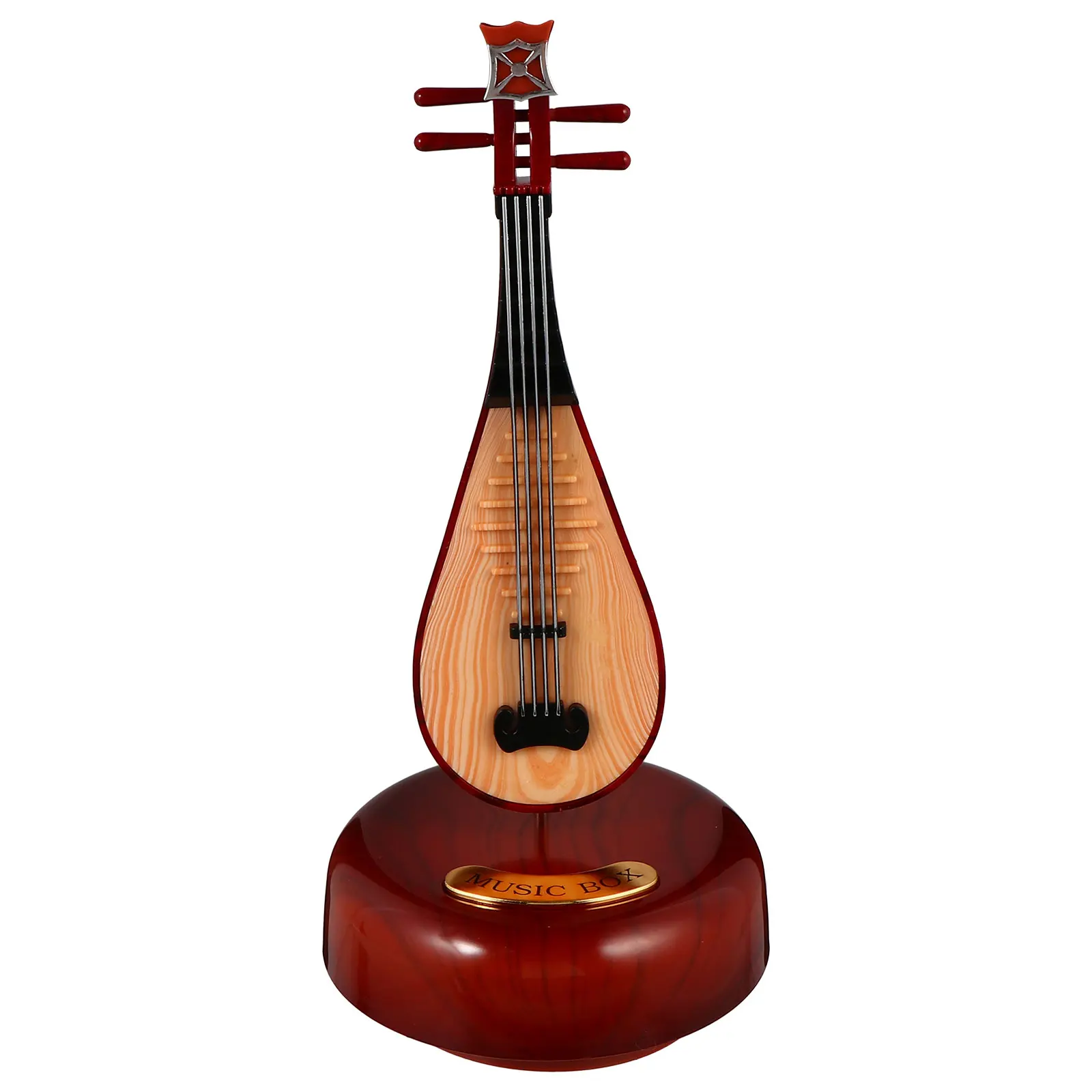 

Small Instrument Music Boxes Vintage Decor Home Decoration Light Brown Abs Child