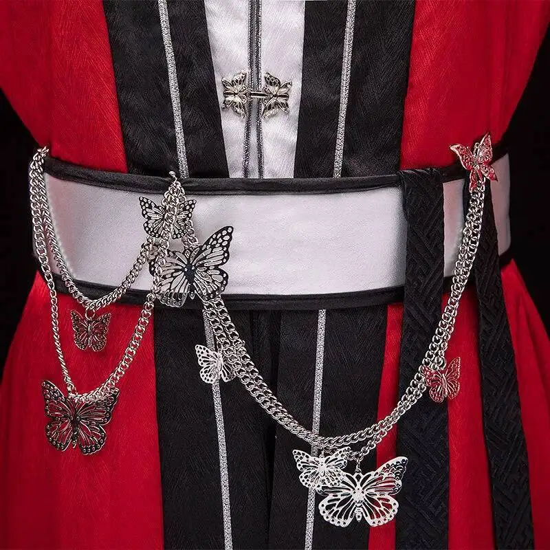 Cos TGCF Tian Guan Ci Fu Huacheng Costume Cosplay Guiwang Huacheng Han Stile Abbigliamento Sanlang Rosso Intrattenimento Musiche E Canzoni Vestito Costume Cinese