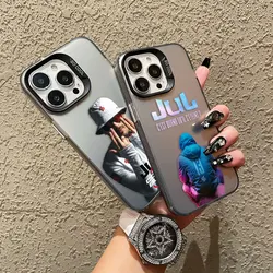 French Pop Singers JuL Cover Phone Case For Apple iPhone 16 14 15 11 12 13 Pro Max PLUS Matte Plating Hard Shockproof Case Funda