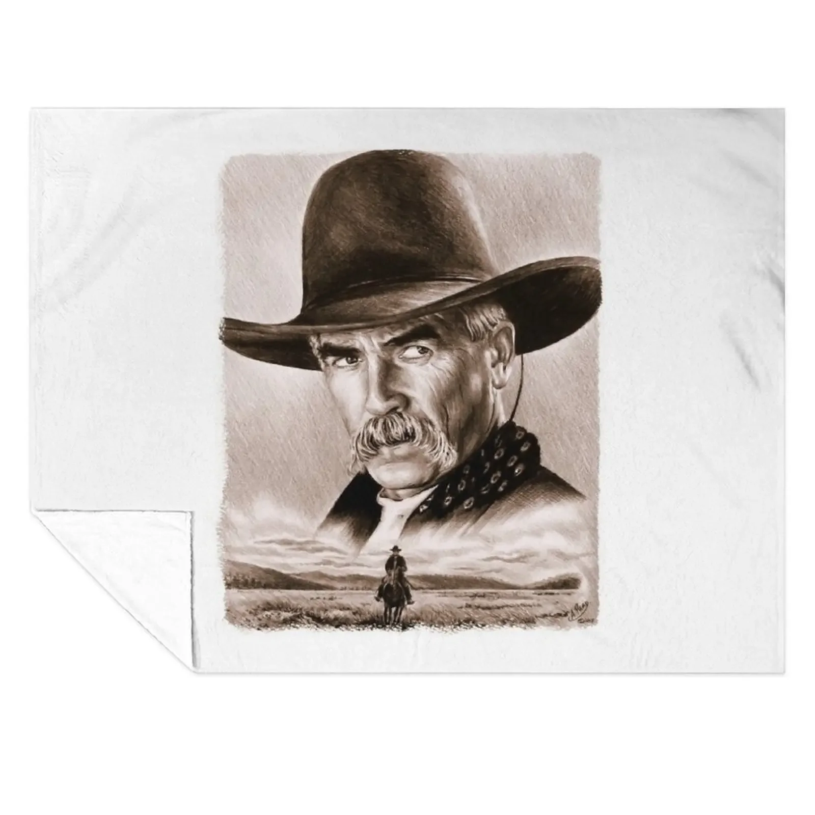 

Sam Elliot Actor Received Many National Awards Golden Globe Academy The Lone Rider Sepia Gift For Throw Blanket