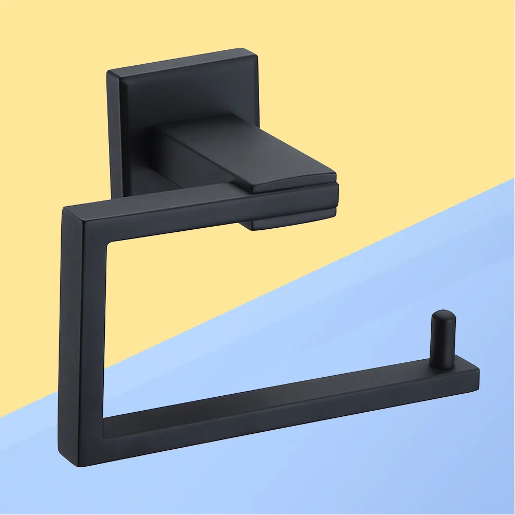 

Держатель для туалетной бумаги из нержавеющей стали, черный, с защитой от брызг, для ванной и кухни, подставка для салфеток