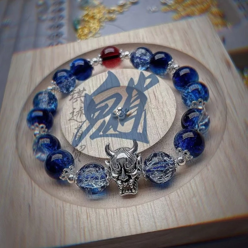 Fashionable Game Genshin Impact Xiao Cosplay Bracelet Glass Beaded Handchain image 4