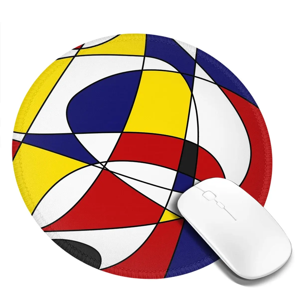 De Stijl Mouse Pad Mondrian And Gauss Colorful High Quality Mousepad Desk Picture Anti-Slip Rubber Mouse Mat