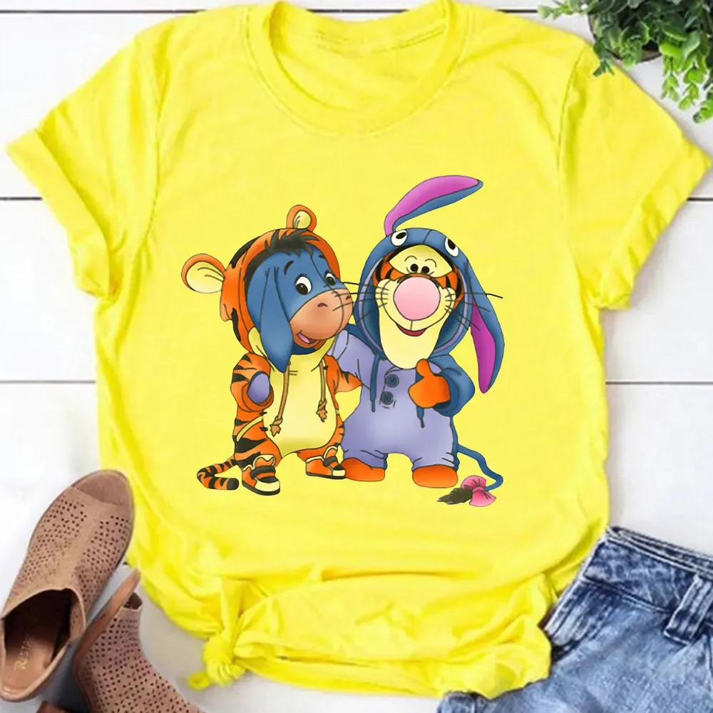 The Many Adventures Of Winnie The Pooh Disney T Shirt Women Y2k Tops Cute Graphic Tees Cartoon Harajuku Oversized T-shirt Female