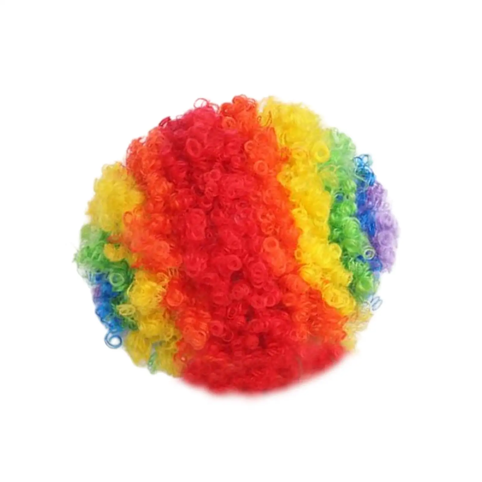 Colorful Clown Afro Wig, Fancy Funny Wig, Multicolor Fancy Dress Accessories, Rainbow Hair Wig Fan Wig for Men and Women