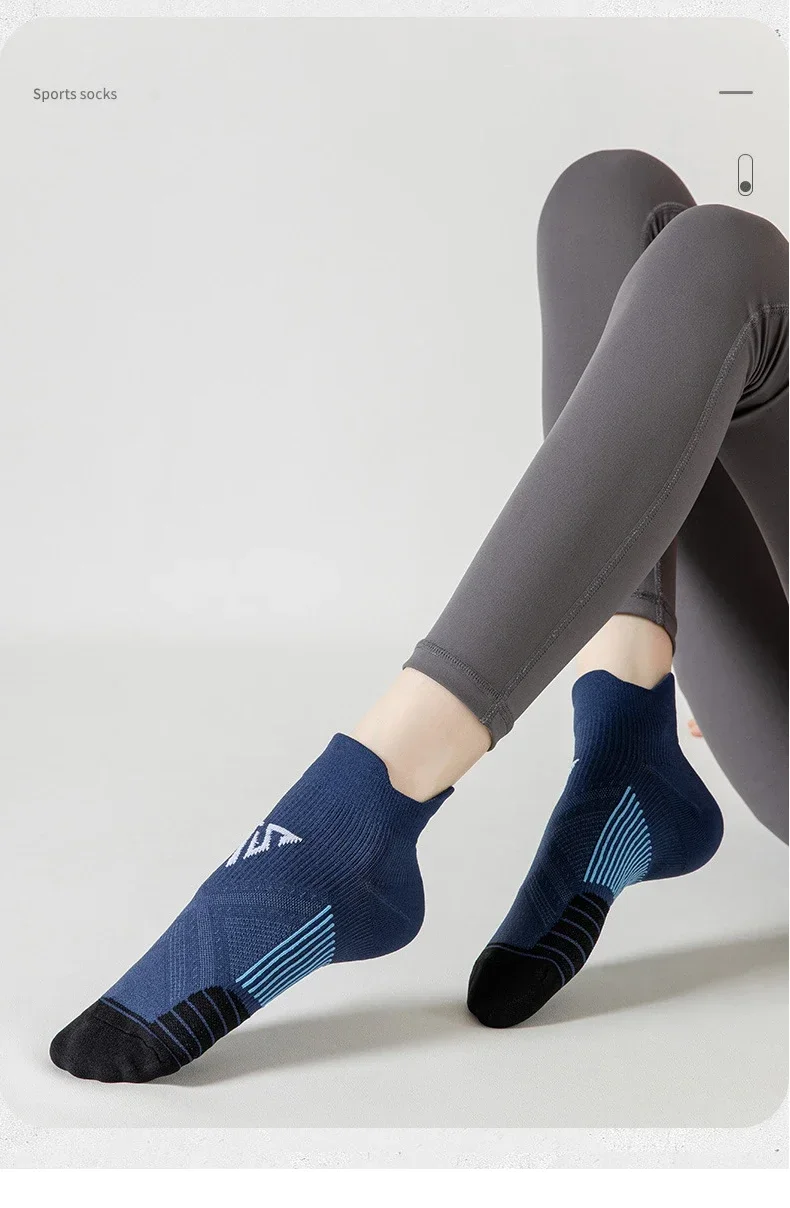 4 paare/los Frau männer Socken Kompression Atmungs Basketball Sport Radfahren Laufen Handtuch Socken Hohe Elastische Rohr Socken – Detail 18