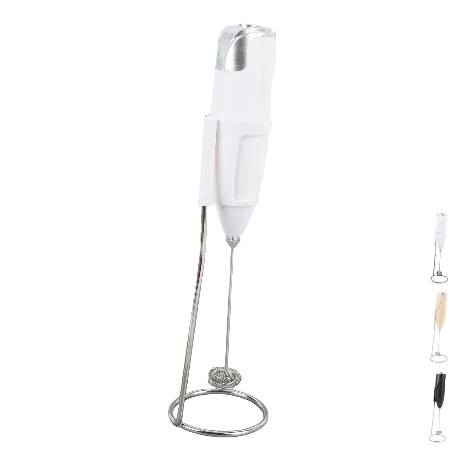 1 Set of Electric Milk Mixer + Egg Beater Battery AA Size Mini Hand-Held Bottle Maker Foam Machine Coffee Mixing Cooking Tool view 5