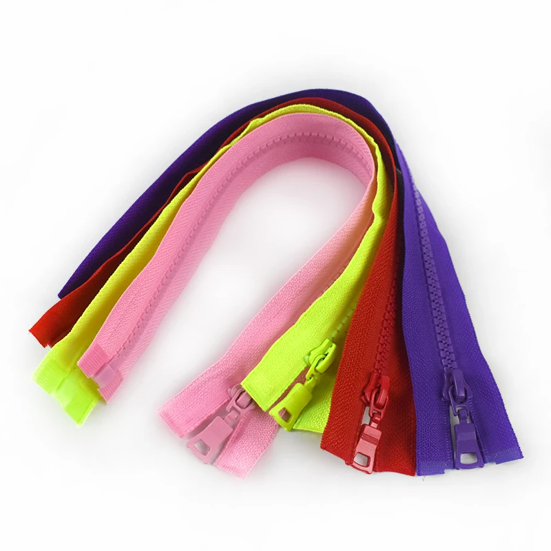 

5# 5Pcs Colorful Resin Zipper Close-End 15-25cm Open-End 30-80cm Zippers Clothing Decor Zip Bag Replace Zips Sewing Accessories