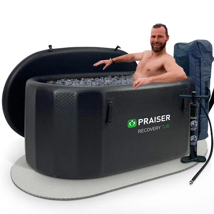 Praiser Portable Ice Bath Recovery Bucket Cold Plunge Ice Bath Bucket Outdoor Inflatable Bath Tub Foldable Bathtub Bucket
