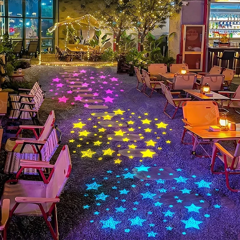 Stars and moon projection lamp outdoor indoor high-end background decoration 2025 creative atmosphere projection spotlight