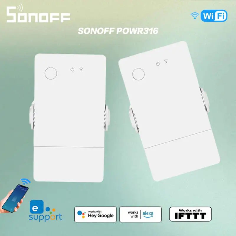 

Переключатель SONOFF POW Origin Powr316 женский, 16 А, Wi-Fi, поддержка умного дома, работает с приложением Alexa Google Home EWelink